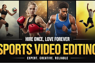 edit sports, workout, nba, ufc, NFL, boxing football highlight videos