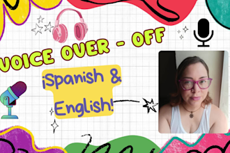 do record a pro voice over in spanish and english
