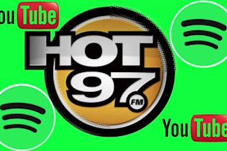 play your spotify song on hot97 radio station, organic spotify music promotion,