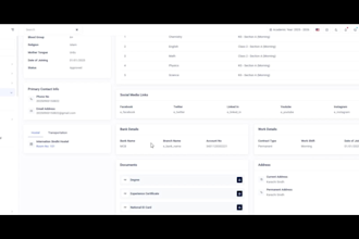provide a full school management system with custom features