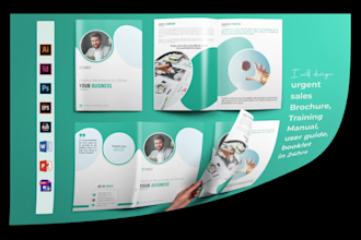 design urgent sales marketing brochure, training manual, and booklet in 24hrs