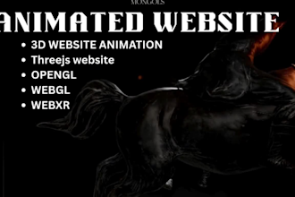 3d animated website development webgl opengl webxr threejs website gsap lottie