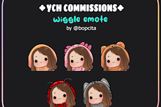 create for you adorable emote animated wiggle ych