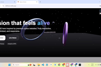 design an interactive ai powered 3d hero section using three js