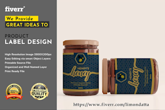 design cosmetic label and product label design