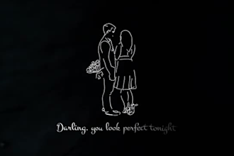 create custom hand drawn animated lyric music video for your song track