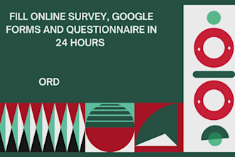 fill online survey, google form, questionnaire and survey forms in 24 hours