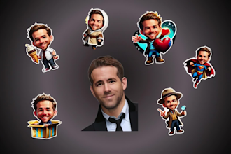 create custom stickers or badges for twitch, discord, kick in bulk