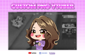 create cute png tuber vtuber with veadomini for streaming