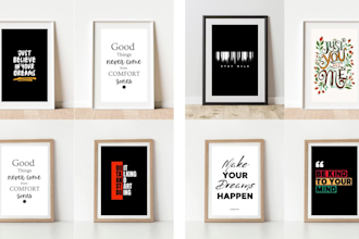 design motivational printable canvas wall art