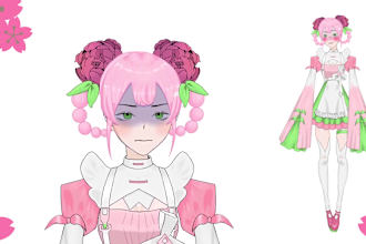design and rig pro live2d vtuber model for vtuber studio