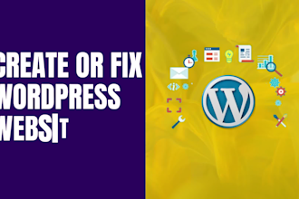 create your wordpress website or fix issues