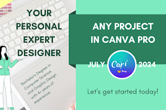 be your personal expert designer and do any project on canva pro