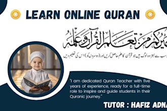be your best quran teacher or tutor with tajwed online learn