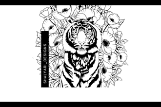 do awesome detailed line art illustrations