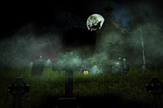 make scary halloween party greetings video