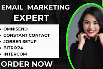 omnisend email marketing, setup aweber constant contact, bitrix24, jobber