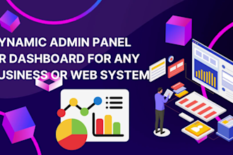 design and build dashboard, CRM and admin panel in react
