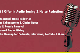 fix your noisy audio for podcasts, youtube, or voiceovers