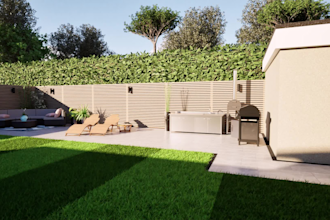 model your garden in 3d and render to a high standard
