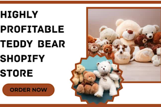 design teddy bear baby toy kid toy gift baby product shopify store website