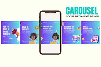 design canva carousel for intstagram linkedin social media post, canva template