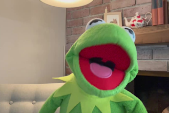 have kermit the frog record a video message or audio message