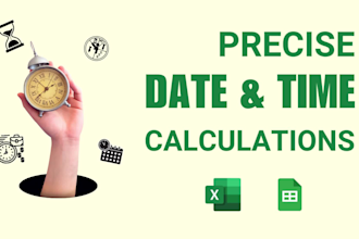 do precise date and time calculations in excel or google sheets