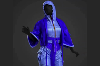 rig realistic 3d virtual clothing second life mesh,clo3d fashon design animation