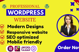 design and recreate responsive wordpress website