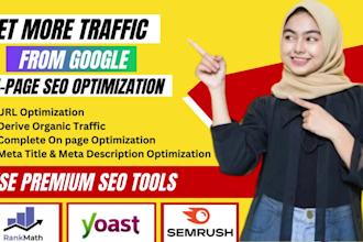 do on page seo of wordpress yoast and rankmath optimize proven google traffic