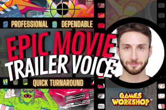 record an epic deep movie trailer voice over