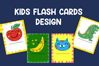 design flashcards and activities page for kids