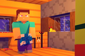 do cinematic christmas minecraft animation