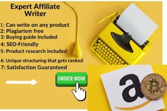 write amazon articles, affiliate blog, and affiliate content
