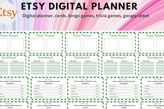 etsy digital planner, digital planners, etsy digital product, hyperlinks