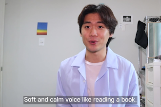 provide convincing male voice over in korean