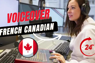 record a captivating female french canadian voiceover