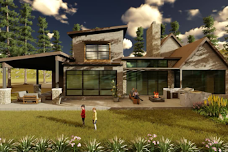 do landscaping, patio,gardening,pool design,roof design in 2d and 3d