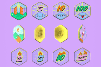 design a set of achievement badges