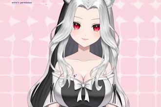craft live2d vtuber model,rig pngtuber,vbrigder,anime,manga,avatar,kawaii,furry