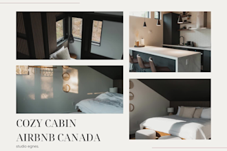 design a cozy, character filled airbnb interior that guests love to book