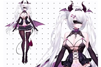 draw and rig live2d vtuber model live2d vtuber commission 2d anime vtuber model