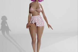 create realistic 3d game character models for unreal engine
