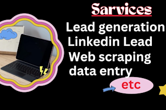 do targeted b2b lead generation, email list building, web research, data entry