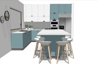 design your kitchen with 3d rendering interior design