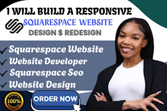 build squarespace website design or redesign squarespace SEO website developer
