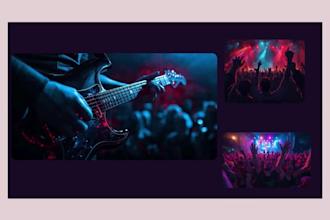 create professional spotify banner, header  for music profile