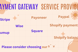 help you to create payment gateway to your shopify store