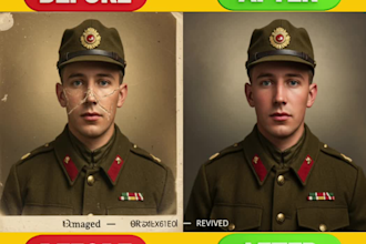 professionally restore, repair, and colorize your old photos